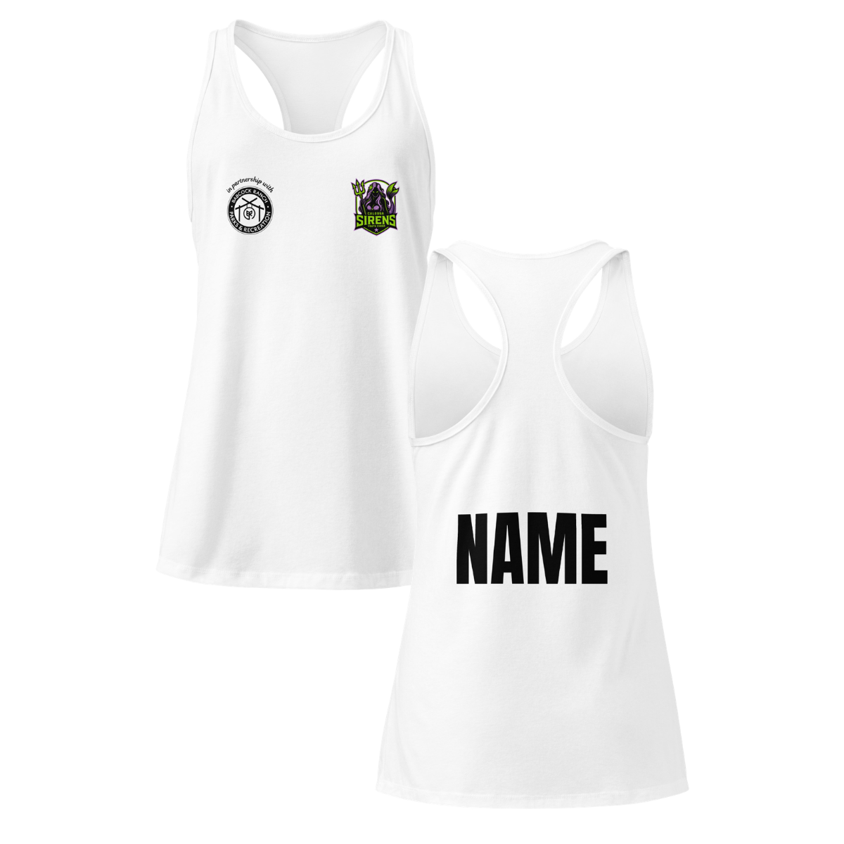 Personalizable - Women's Caloosa Sirens Next Level Racerback Tank Top