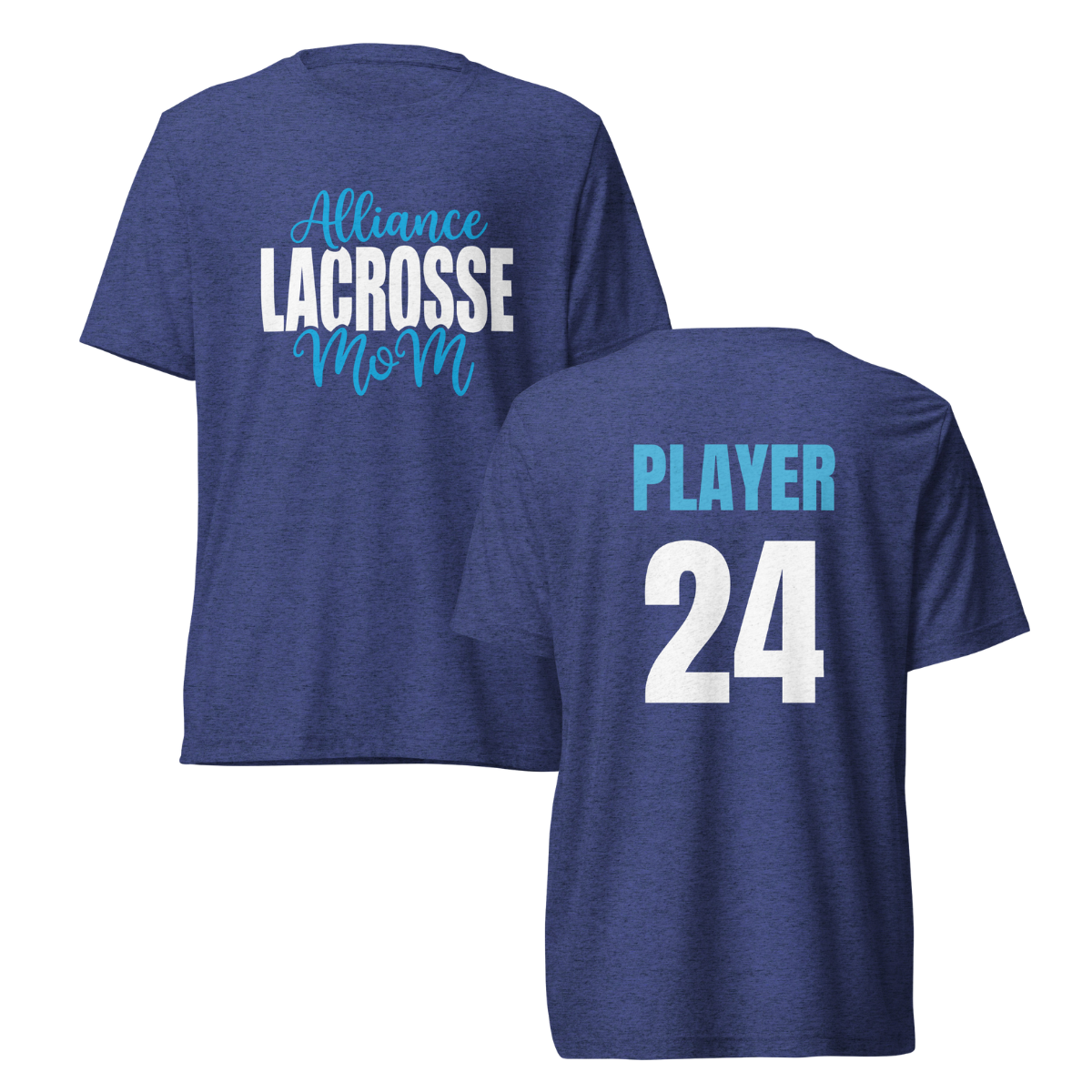 Personalized - Adult Alliance Lacrosse Bella + Canvas Tri-Blend T-Shirt
