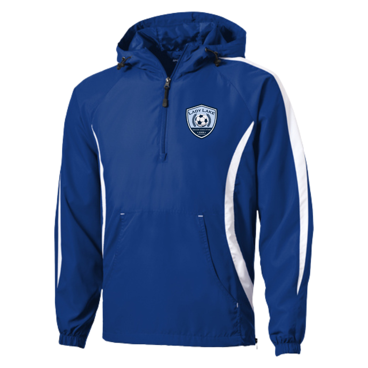 Adult Lady Lake Soccer Association Sport-Tek Colorblock Raglan Anorak