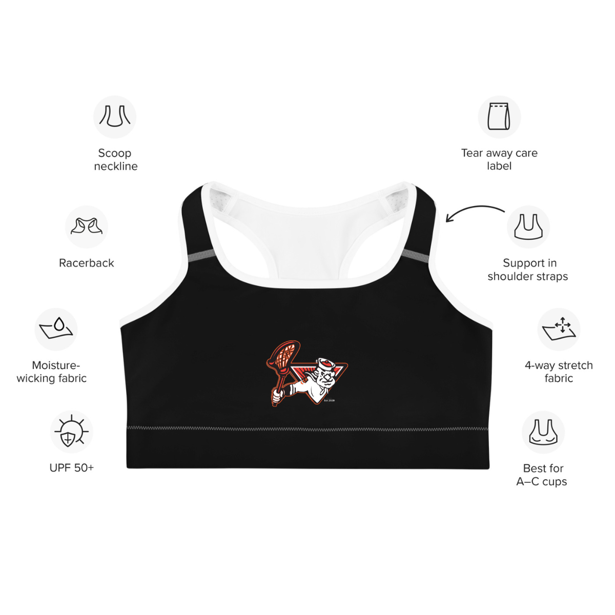 Women's Sailors Lax Sports Bra