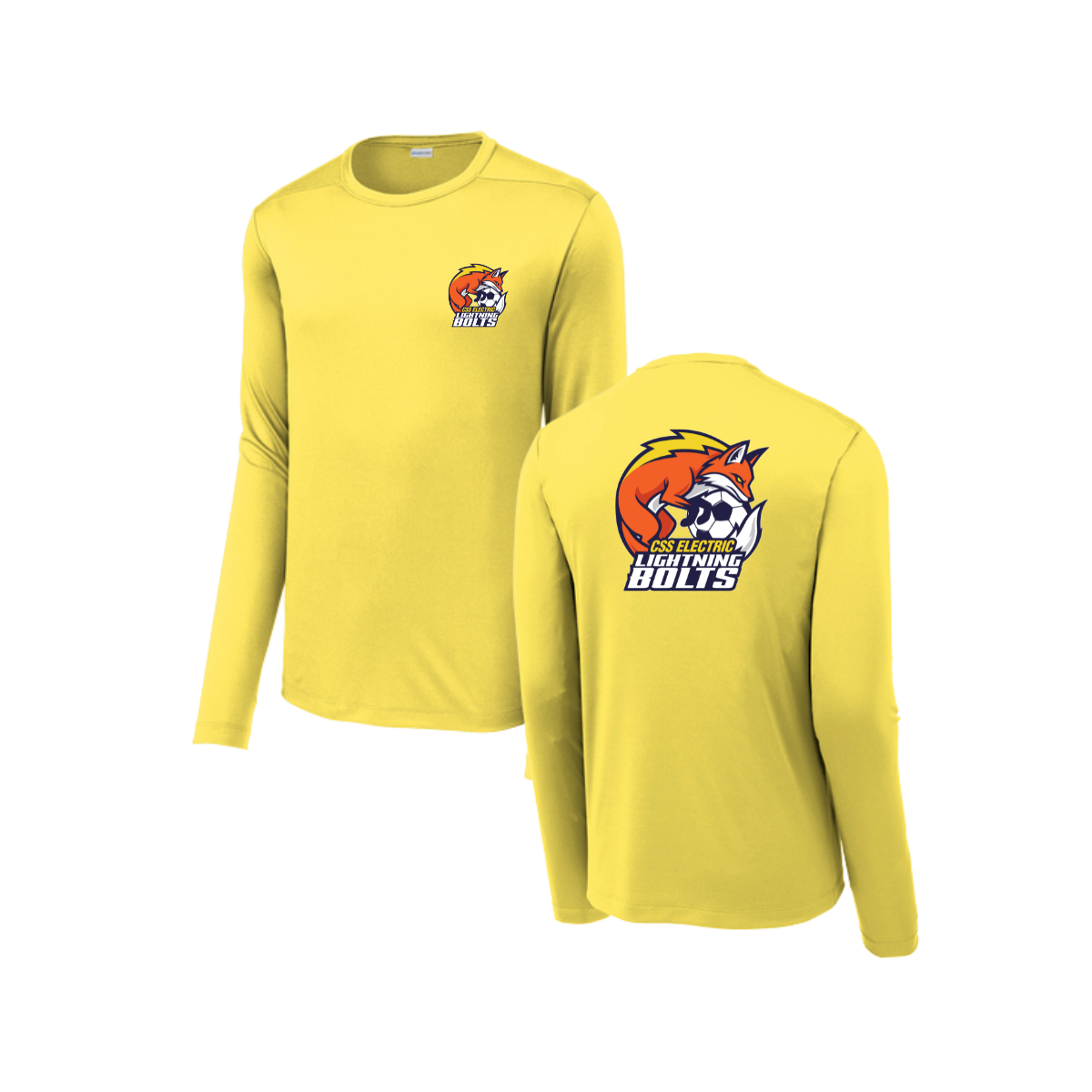 Adult Lightning Bolts Sport-Tek Posi UV Pro LS Tee
