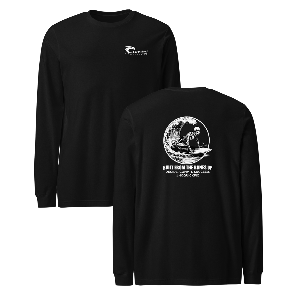 Adult Coastal Fitness Center Baseball Bella + Canvas Long Sleeve Tee