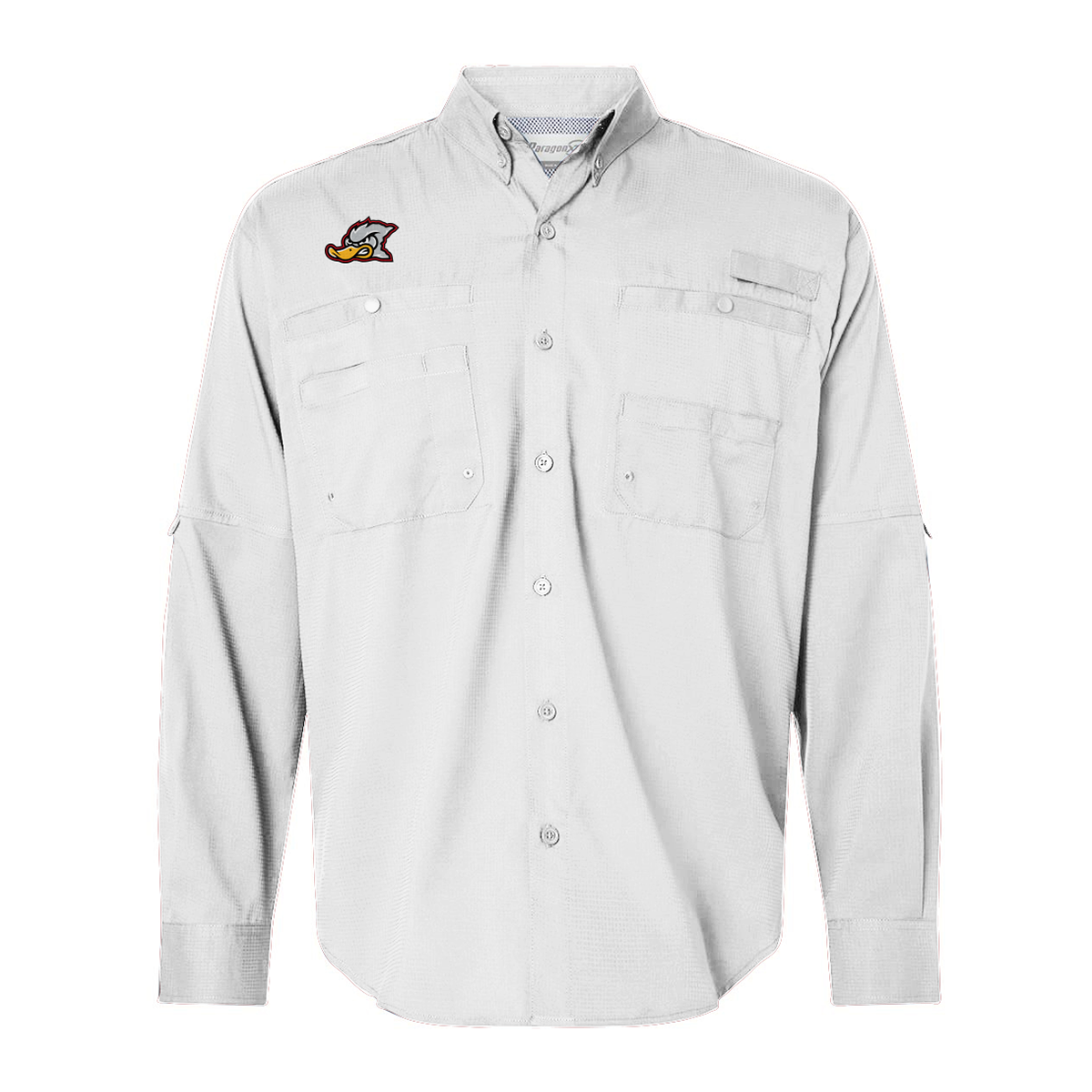 Adult Grey Duck Lacrosse Paragon Performance Fishing Shirt rr