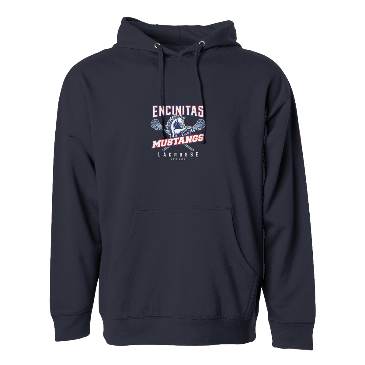 Adult Encinitas Mustangs Lacrosse Midweight Hoodie