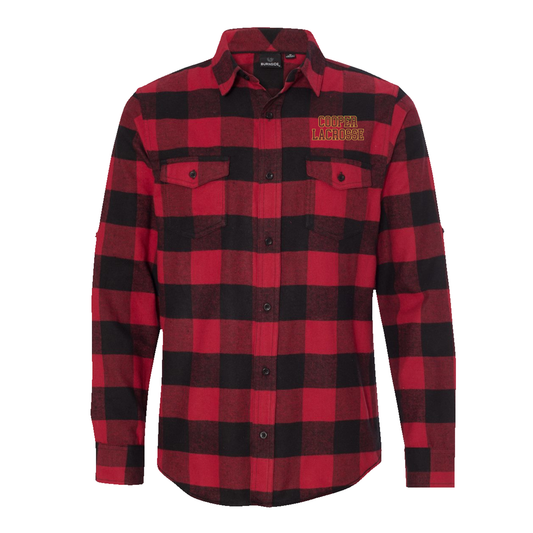 Adult Cooper High School Lacrosse Burnside Flannel Shirt