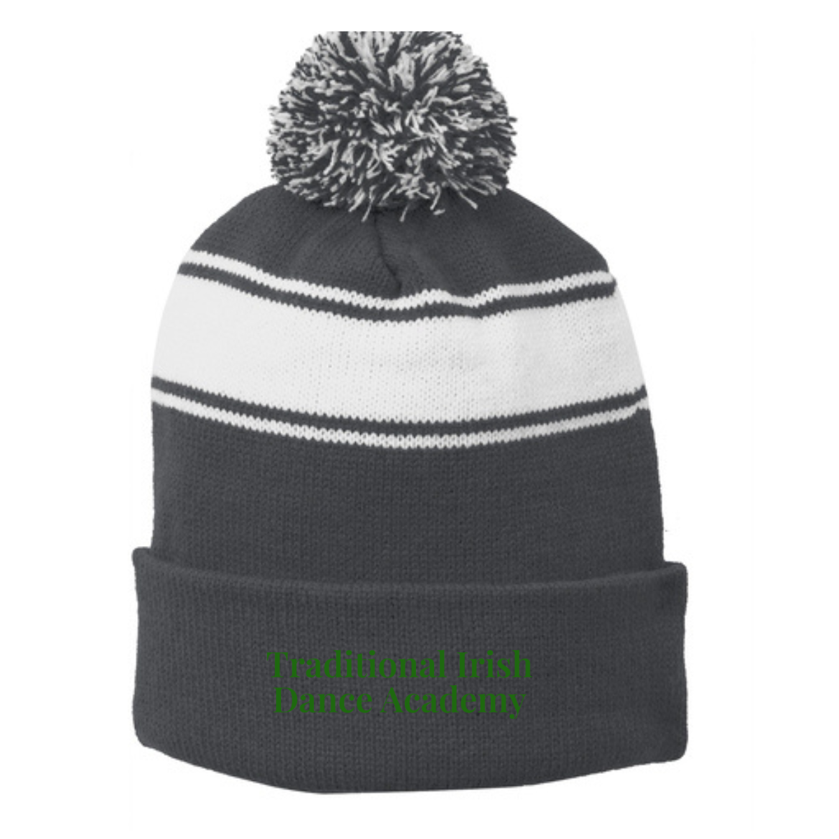 TIDA Stripe Pom Pom Beanie