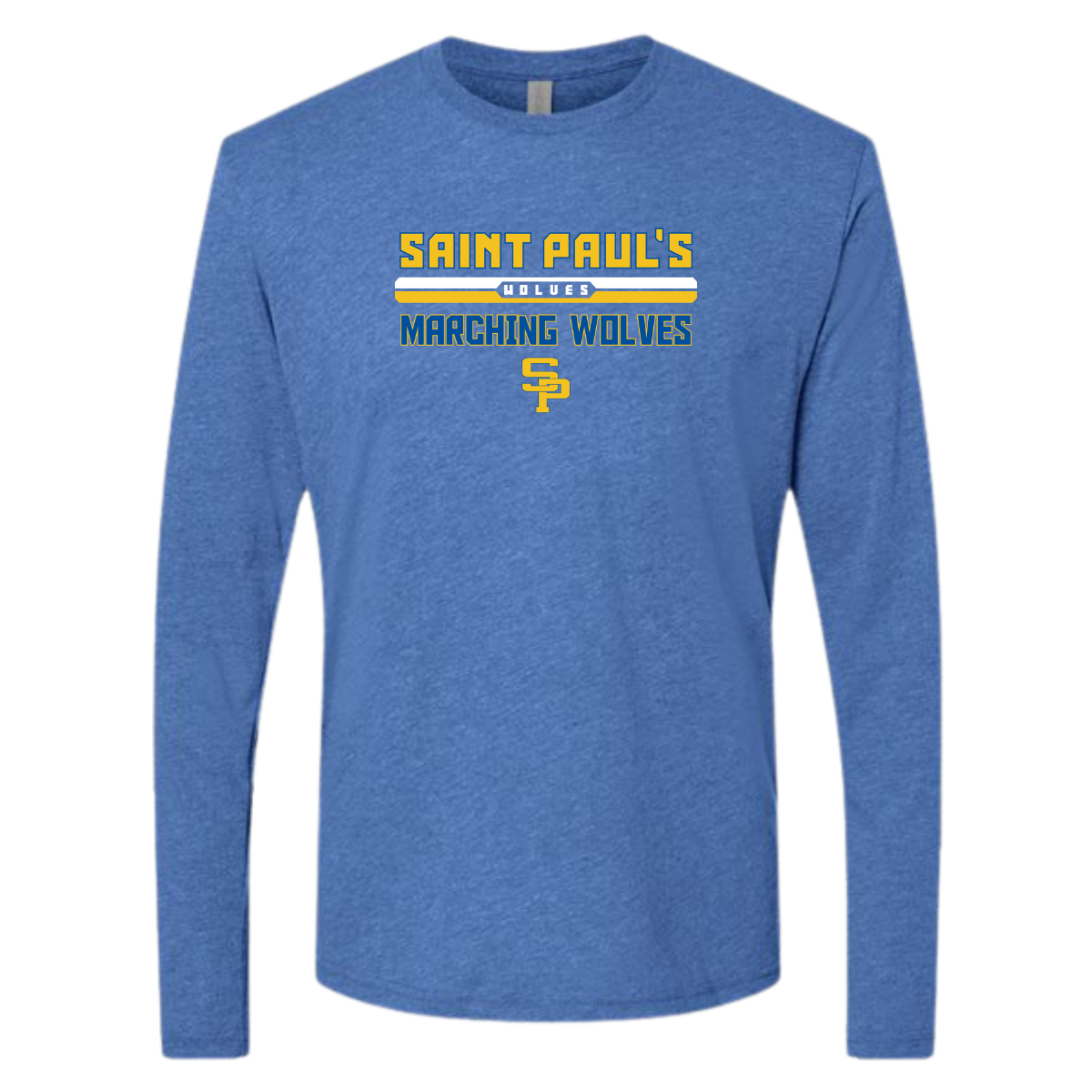 Adult St Paul's Marching Wolves Next Level Triblend Long Sleeve
