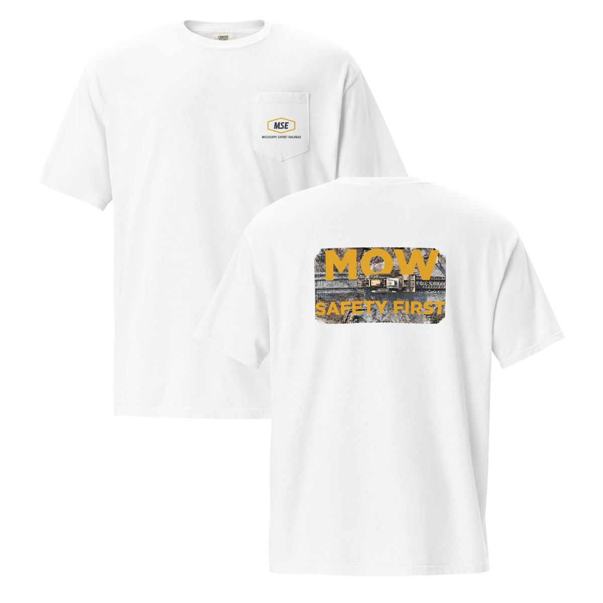 Adult Mississippi Export Railroad Comfort Colors Garment-Dyed Pocket T-Shirt