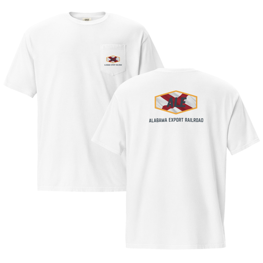 Adult Alabama Export Railroad Comfort Colors Pocket Tee
