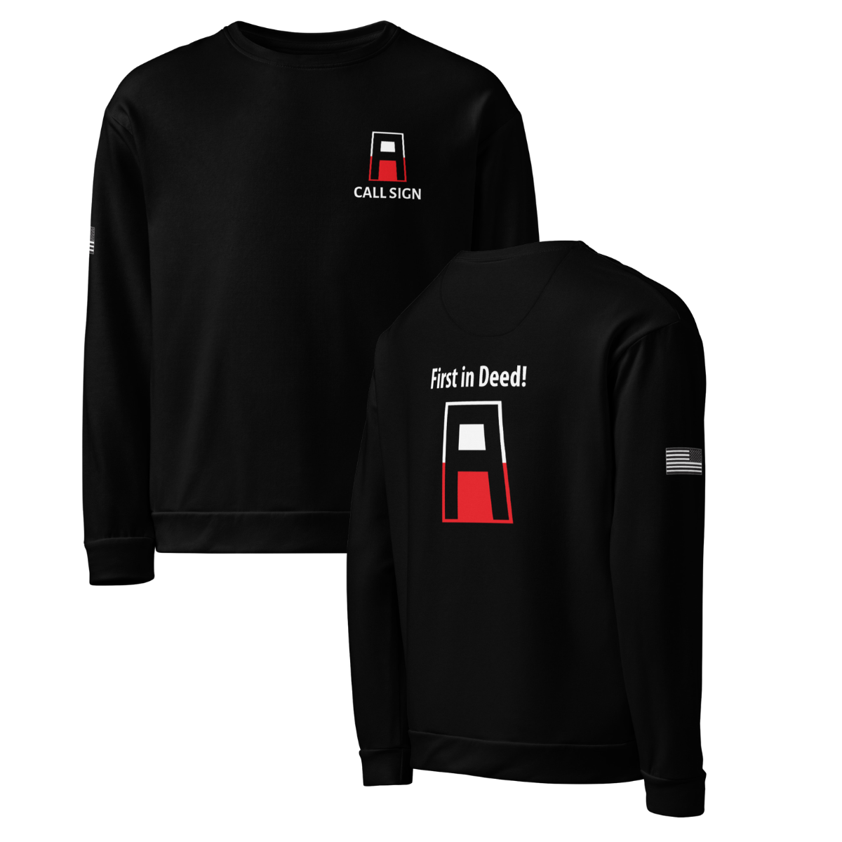 Personalizable - Adult First Army Performance Crewneck Sweatshirt