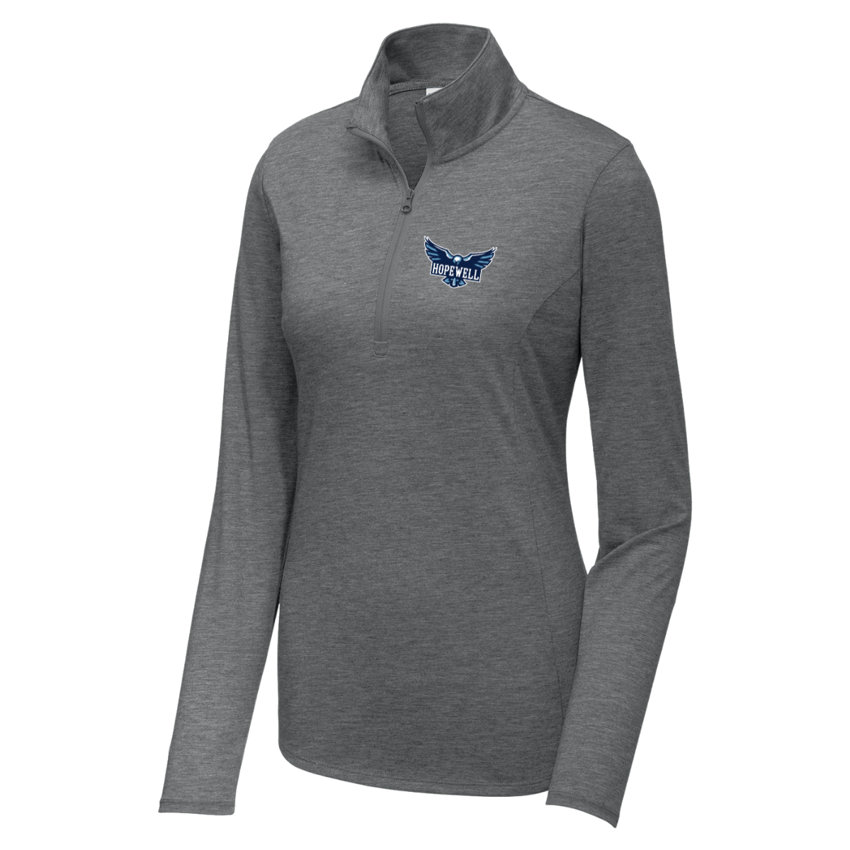 Women's Hopewell Hawks Sport-Tek Tri-Blend 1/4 Zip