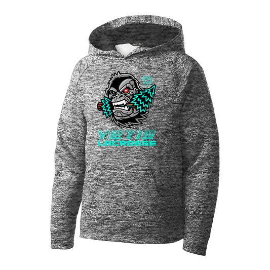Youth Slaughter County Yetis Lacrosse Sport-Tek Heather Fleece Hoodie