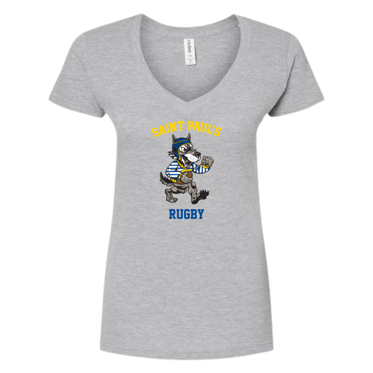 Women's St. Paul's Rugby Tultex V-Neck T-Shirt