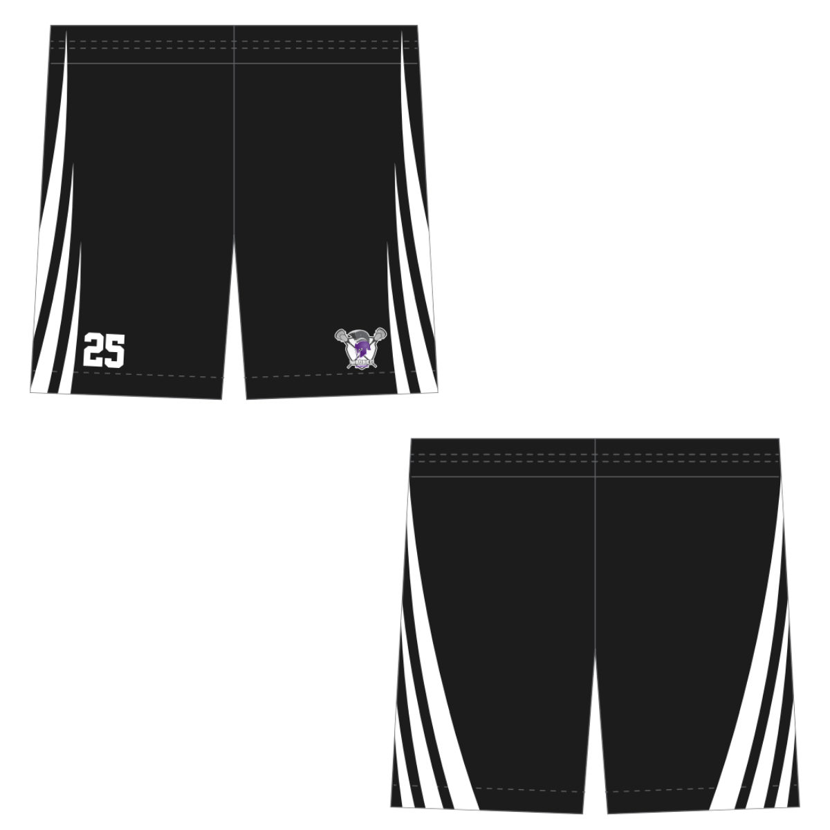 Waukee Lacrosse Pocketed Shorts - Black