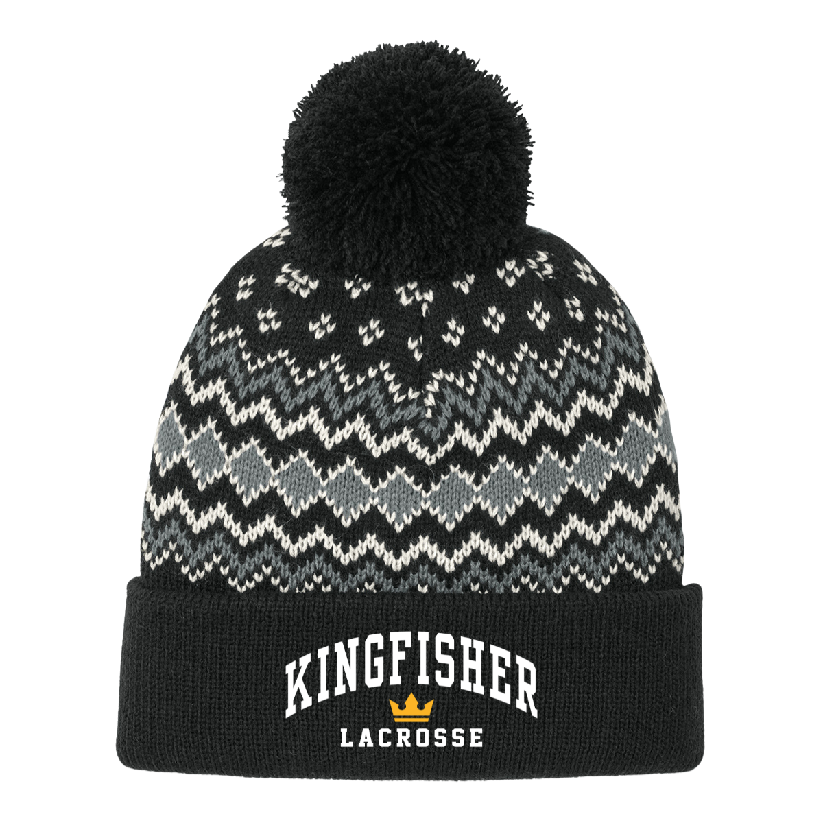 Kingfisher Lacrosse Port Authority Alpine Pom Beanie