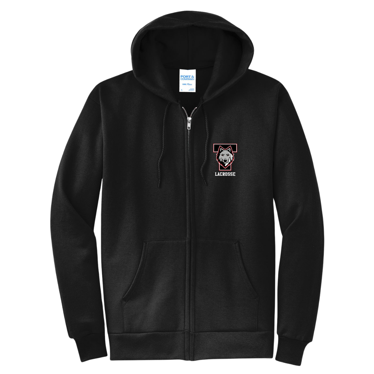 Adult Tualatin Lacrosse Port & Company Full Zip Hoodie