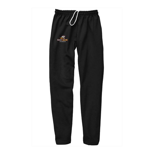 Adult Grey Duck Lacrosse Gildan Relaxed Sweatpants