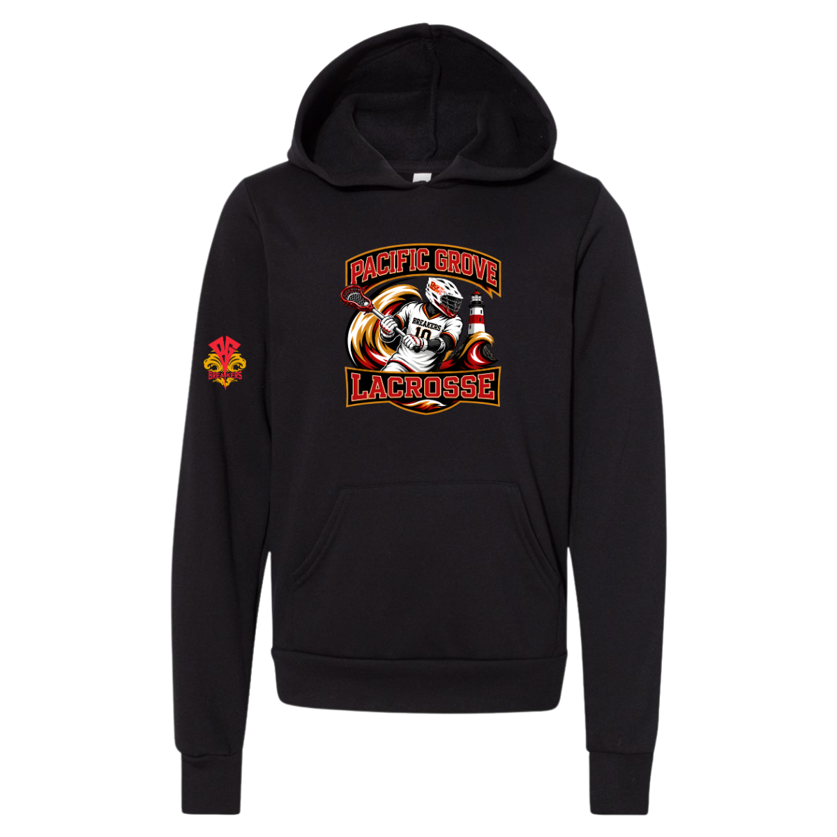 Youth PGHS Lacrosse Bella + Canvas Sponge Fleece Pullover Hoodie