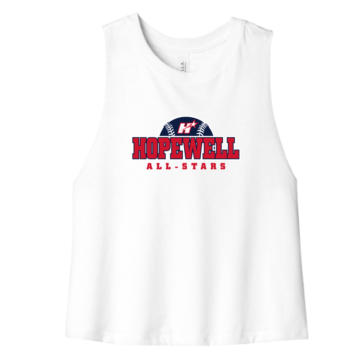 Women's Hopewell All-Stars Bella + Canvas Racerback Cropped Tank