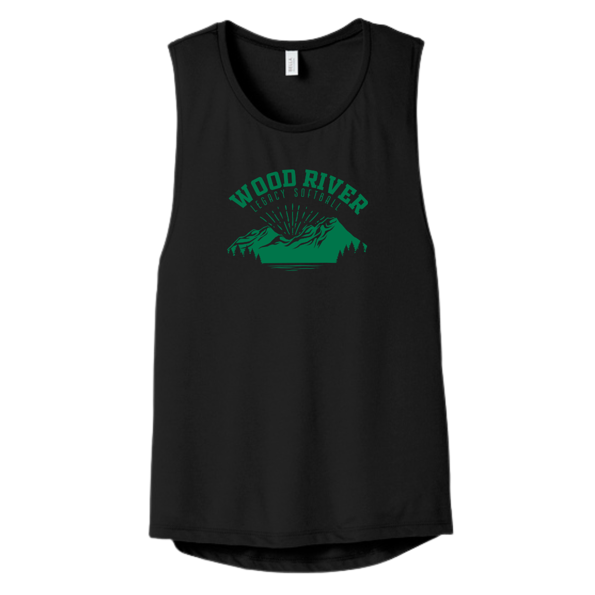 Women's Wood River Legacy Softball Bella + Canvas Flowy Scoop Muscle Tank