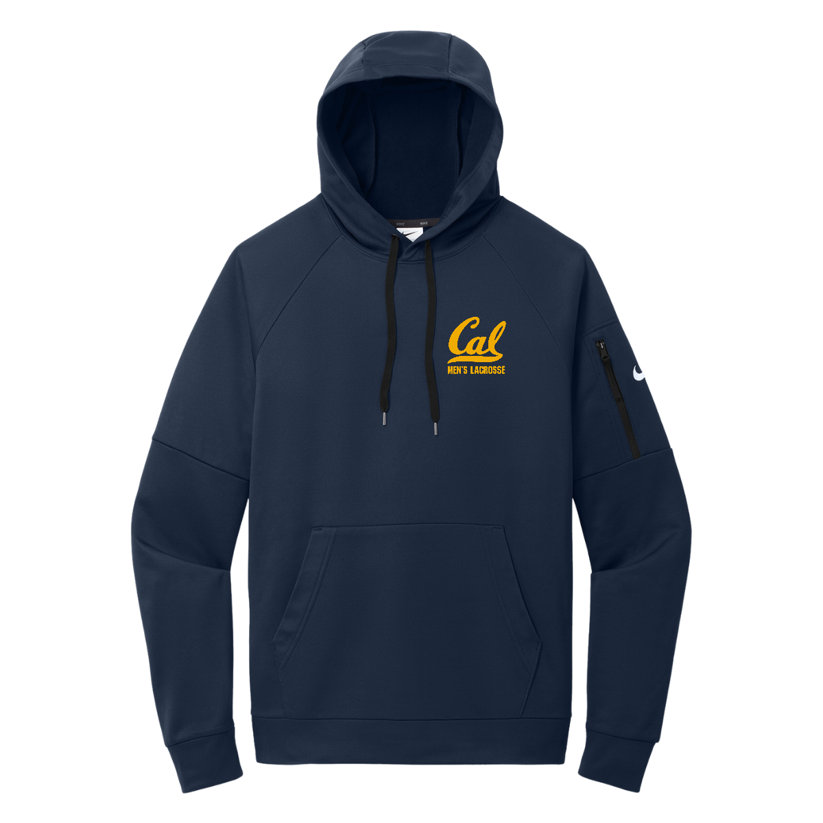 Personalizable - Adult Cal Lacrosse Nike Therma-FIT Pocket Pullover Fleece Hoodie