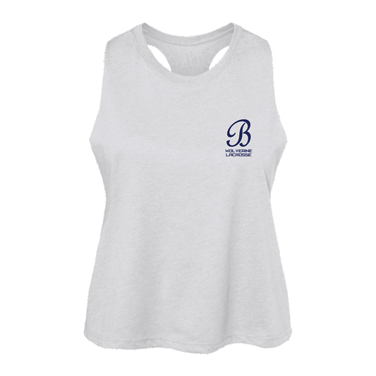 Women's Bellevue Lacrosse Bella + Canvas Racerback Crop Tank