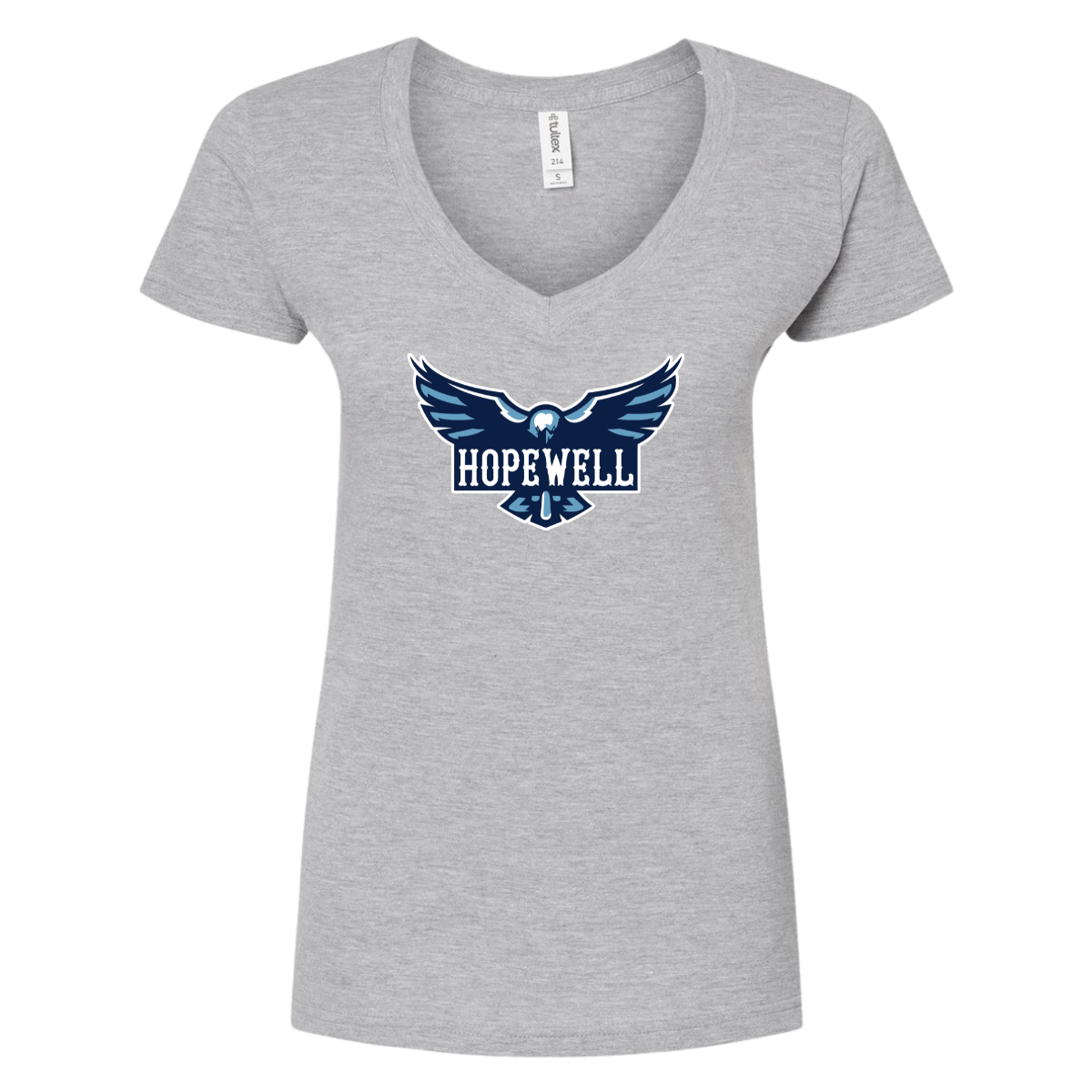 Women's Hopewell Hawks Tultex V-Neck T-Shirt