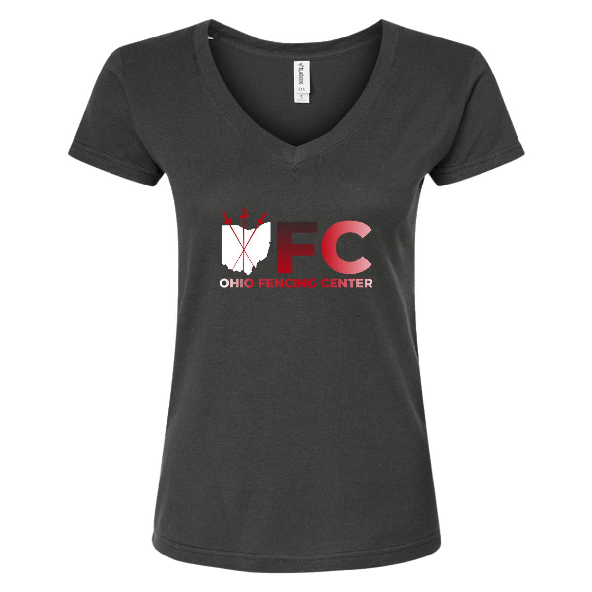 Women's Ohio Fencing Center Tultex V-Neck T-Shirt