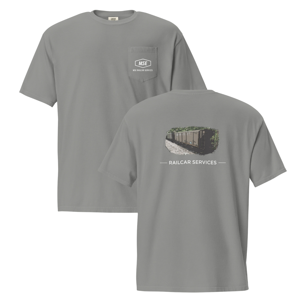Adult MSE Railcar Services Comfort Colors Garment-Dyed Pocket T-Shirt
