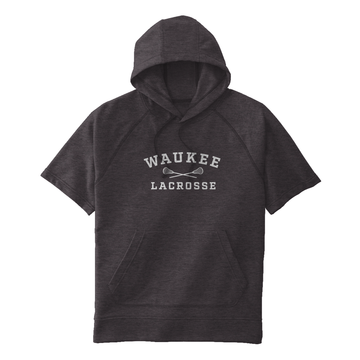 Adult Waukee Lacrosse Tri-Blend SS Hoodie