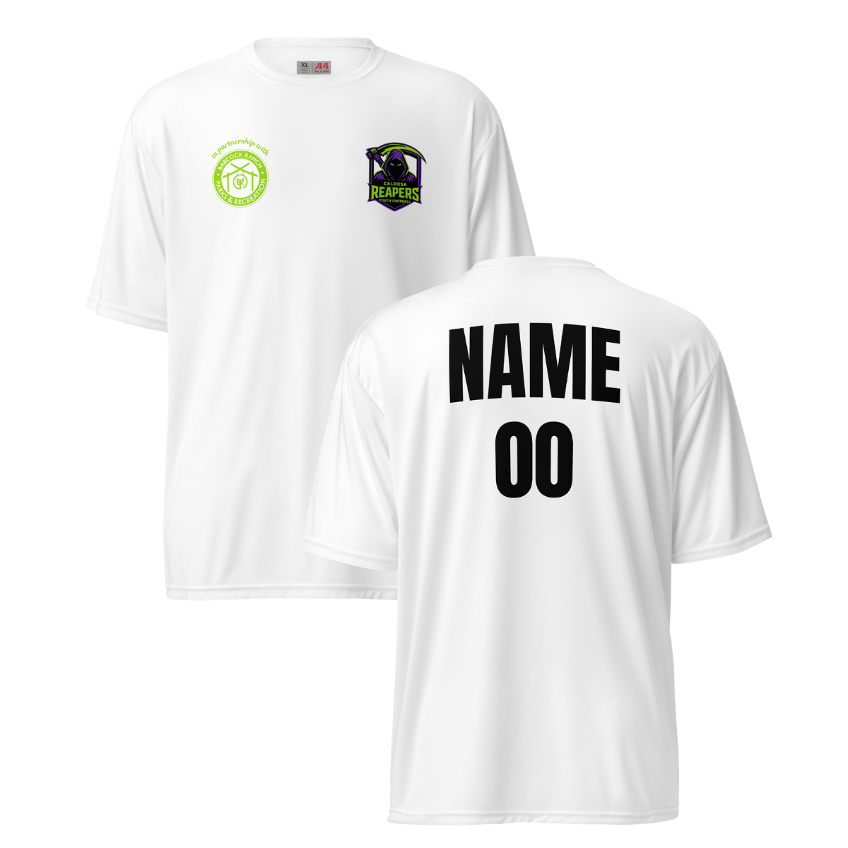 Personalizable - Adult Caloosa Reapers A4 Performance T-Shirt