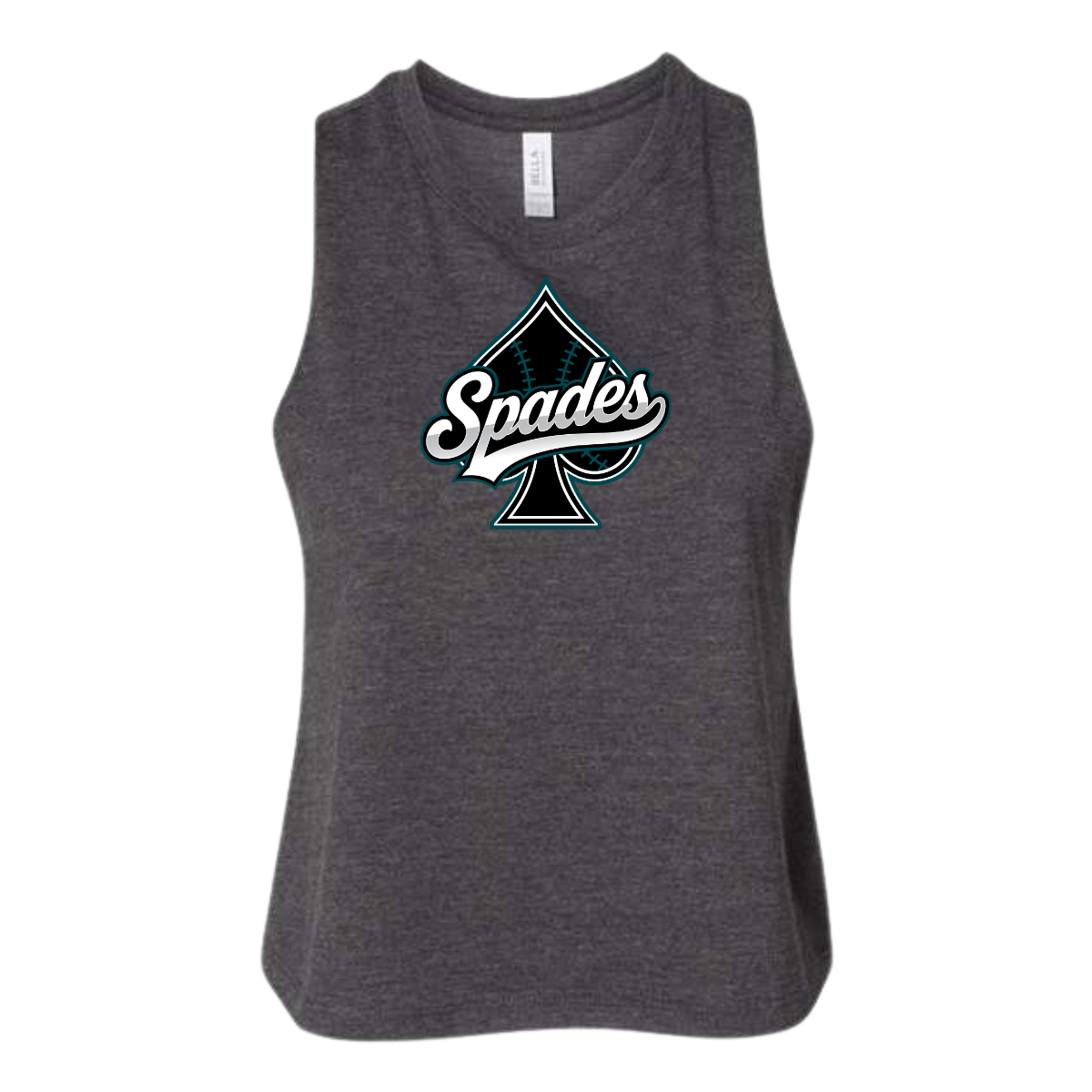 Women's South Bay Spades Bella + Canvas Racerback Cropped Tank