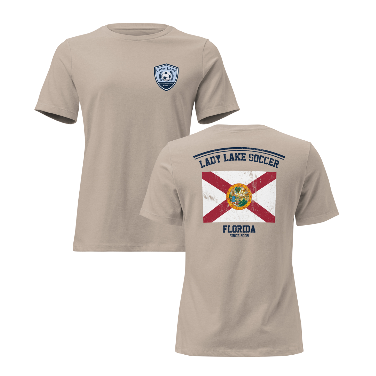 Women's Lady Lake Soccer Association Bella + Canvas Relaxed T-Shirt