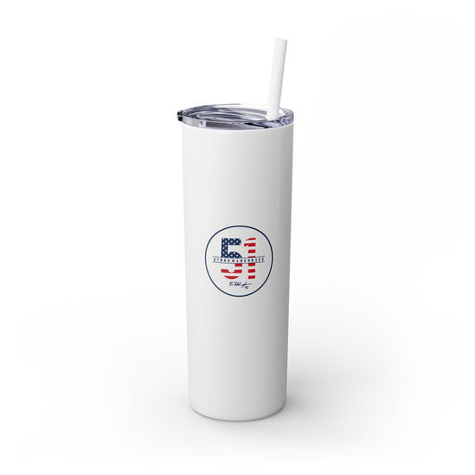 51 Stars Lacrosse Skinny Tumbler with Straw (20oz)