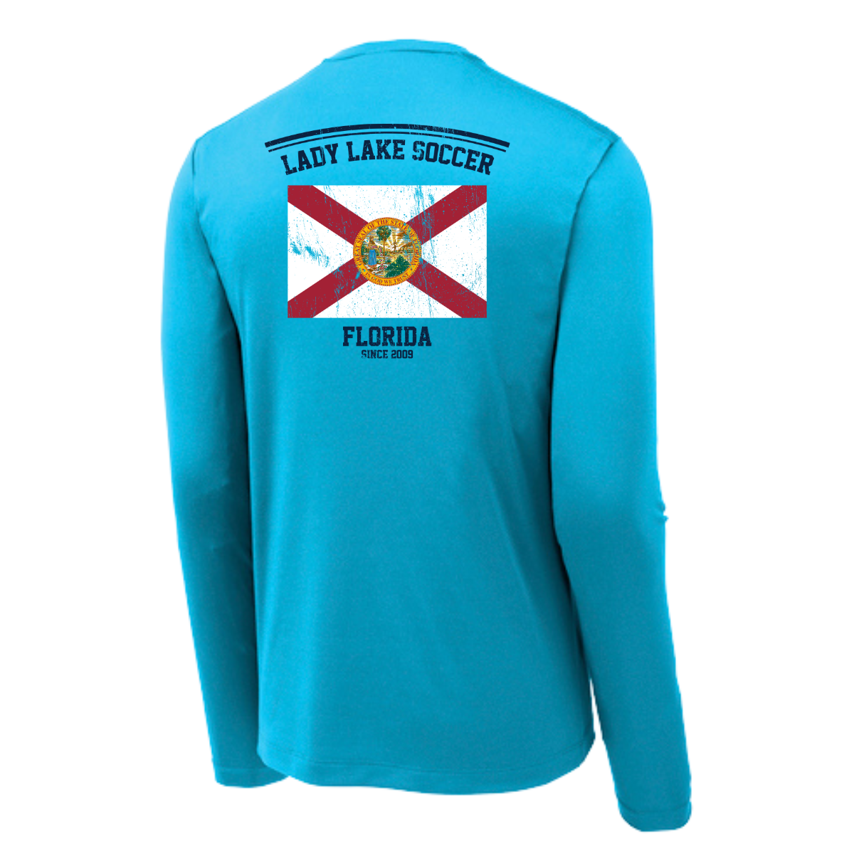 Adult Lady Lake Soccer Association Sport-Tek Posi UV Pro LS Tee