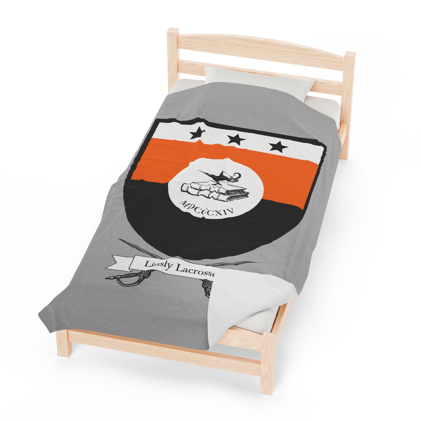 Linsly Lacrosse Velveteen Plush Blanket