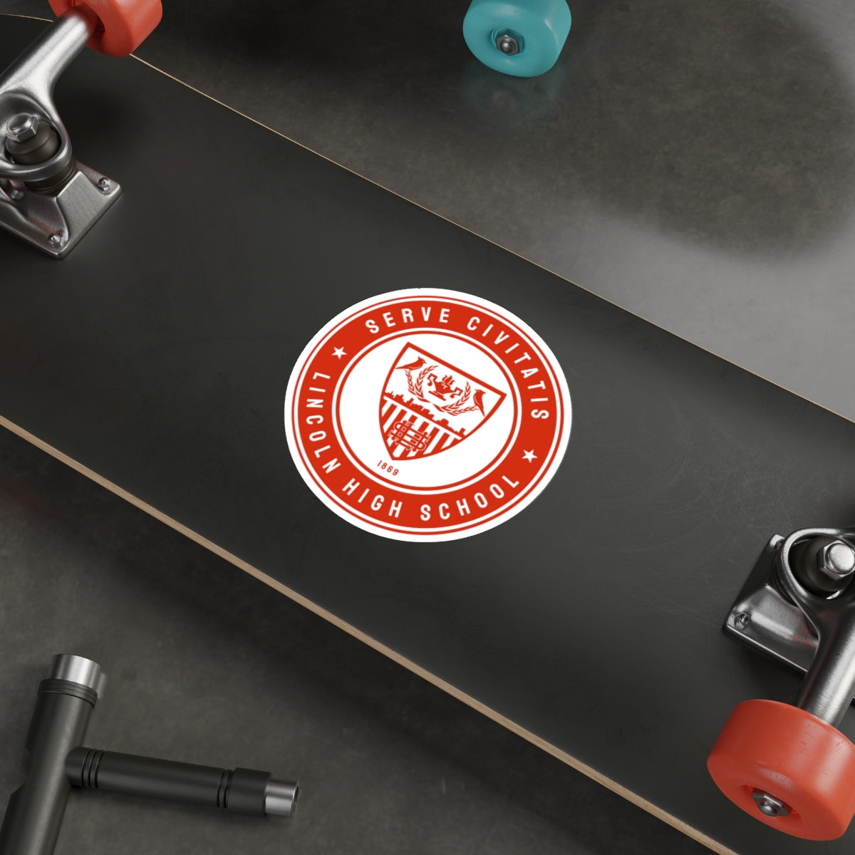 Lincoln Lacrosse Die-Cut Outdoor Sticker