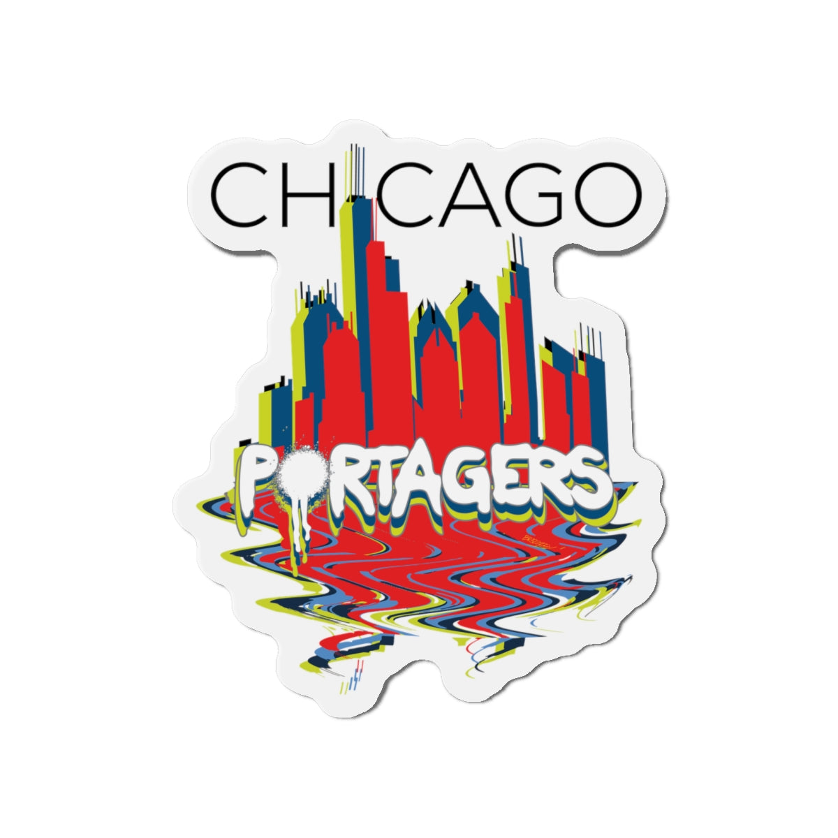 Chicago Portagers Die-Cut Magnet