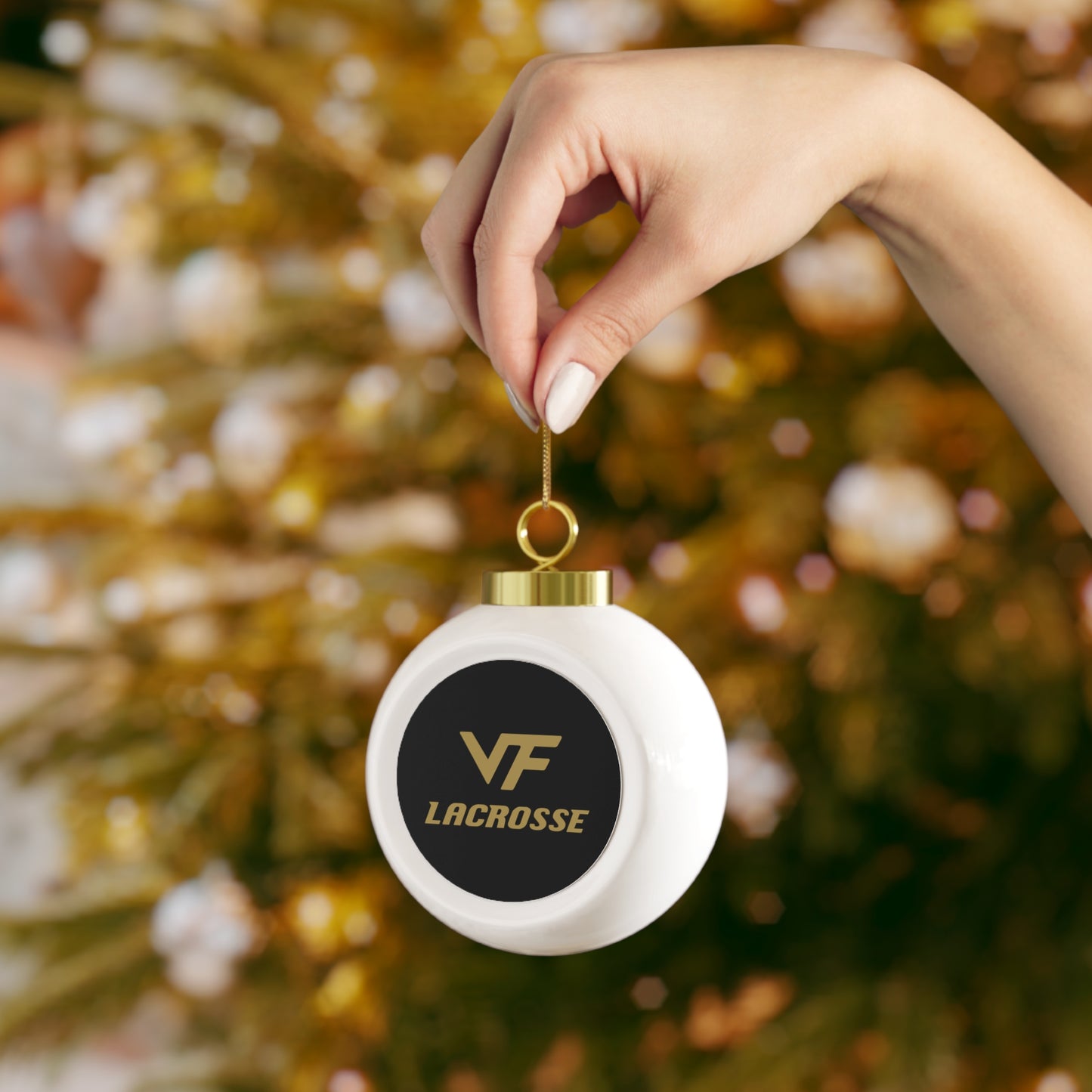 Vallivue Lacrosse Christmas Ball Ornament