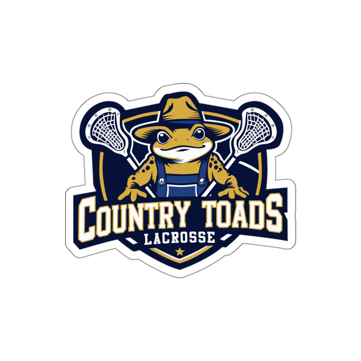 Country Toads Lacrosse Die-Cut Sticker