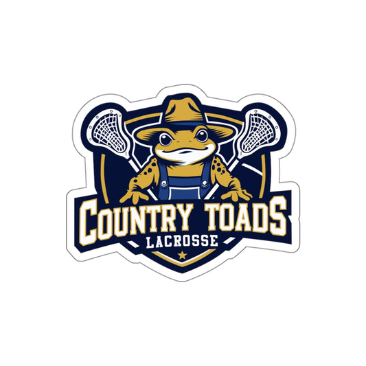 Country Toads Lacrosse Die-Cut Sticker