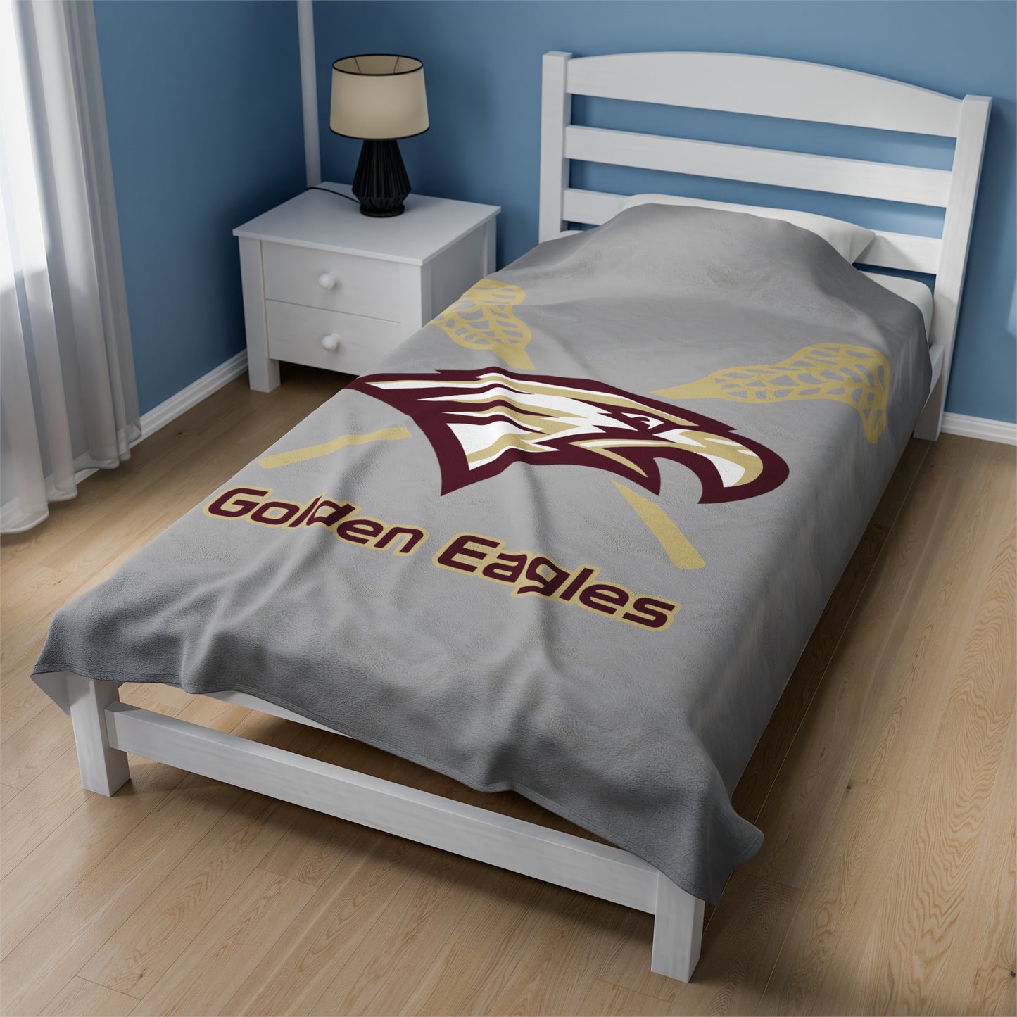Maple Mountain Youth Lacrosse Velveteen Plush Blanket