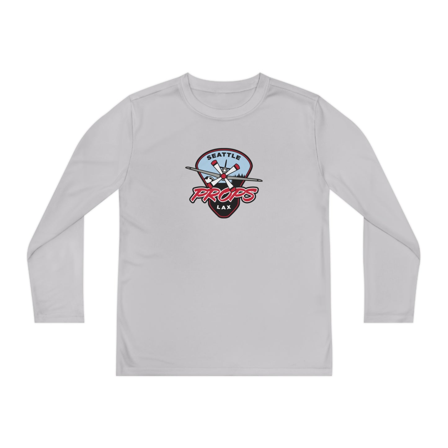 Youth Seattle Props Lacrosse Sport-Tek Performance Long Sleeve