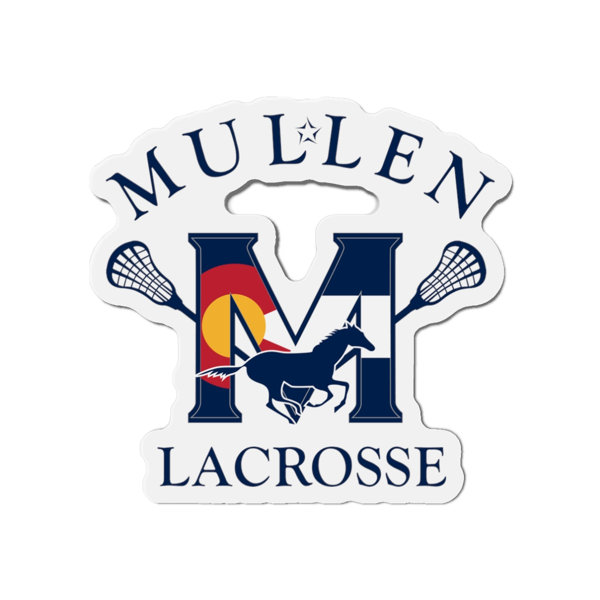 Mullen Lacrosse Die-Cut Magnet