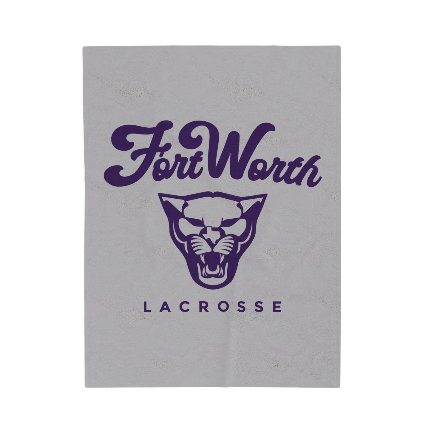Fort Worth Lacrosse Velveteen Plush Blanket
