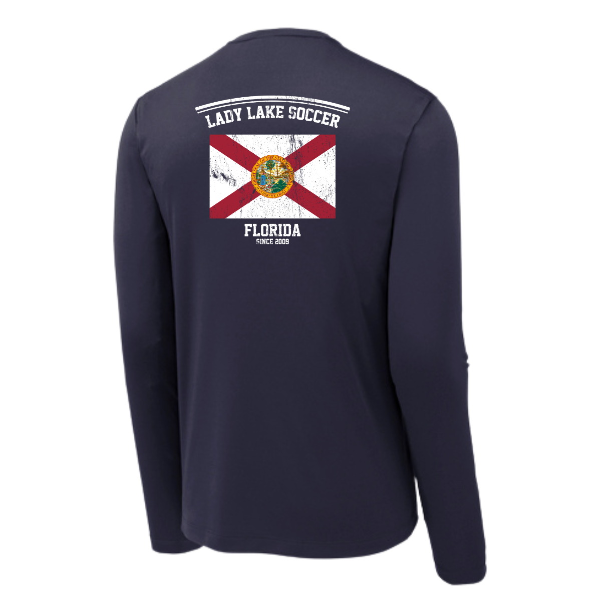 Adult Lady Lake Soccer Association Sport-Tek Posi UV Pro LS Tee