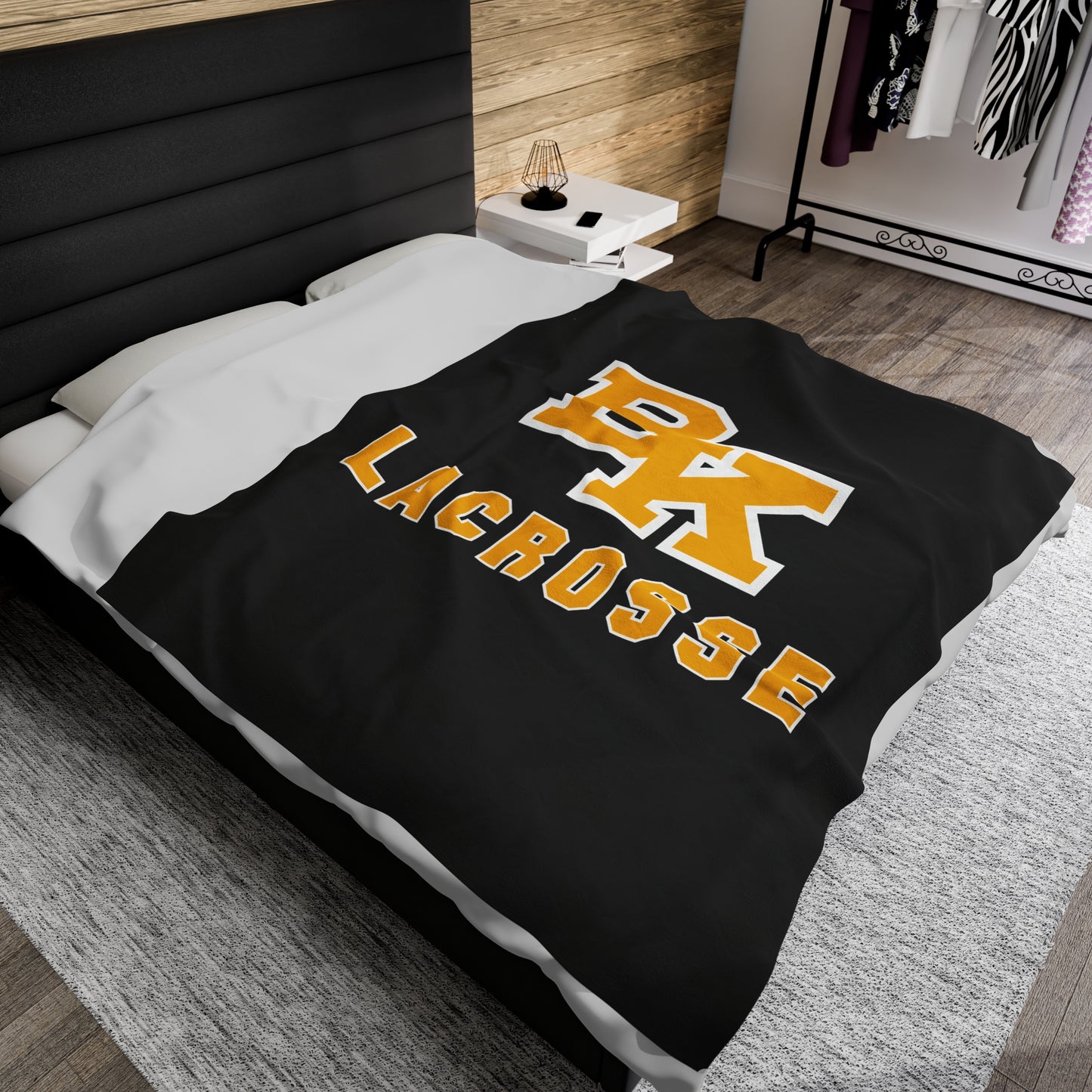 Bishop Kelly Lacrosse Velveteen Plush Blanket