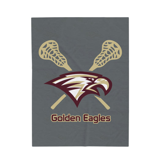 Maple Mountain Youth Lacrosse Velveteen Plush Blanket