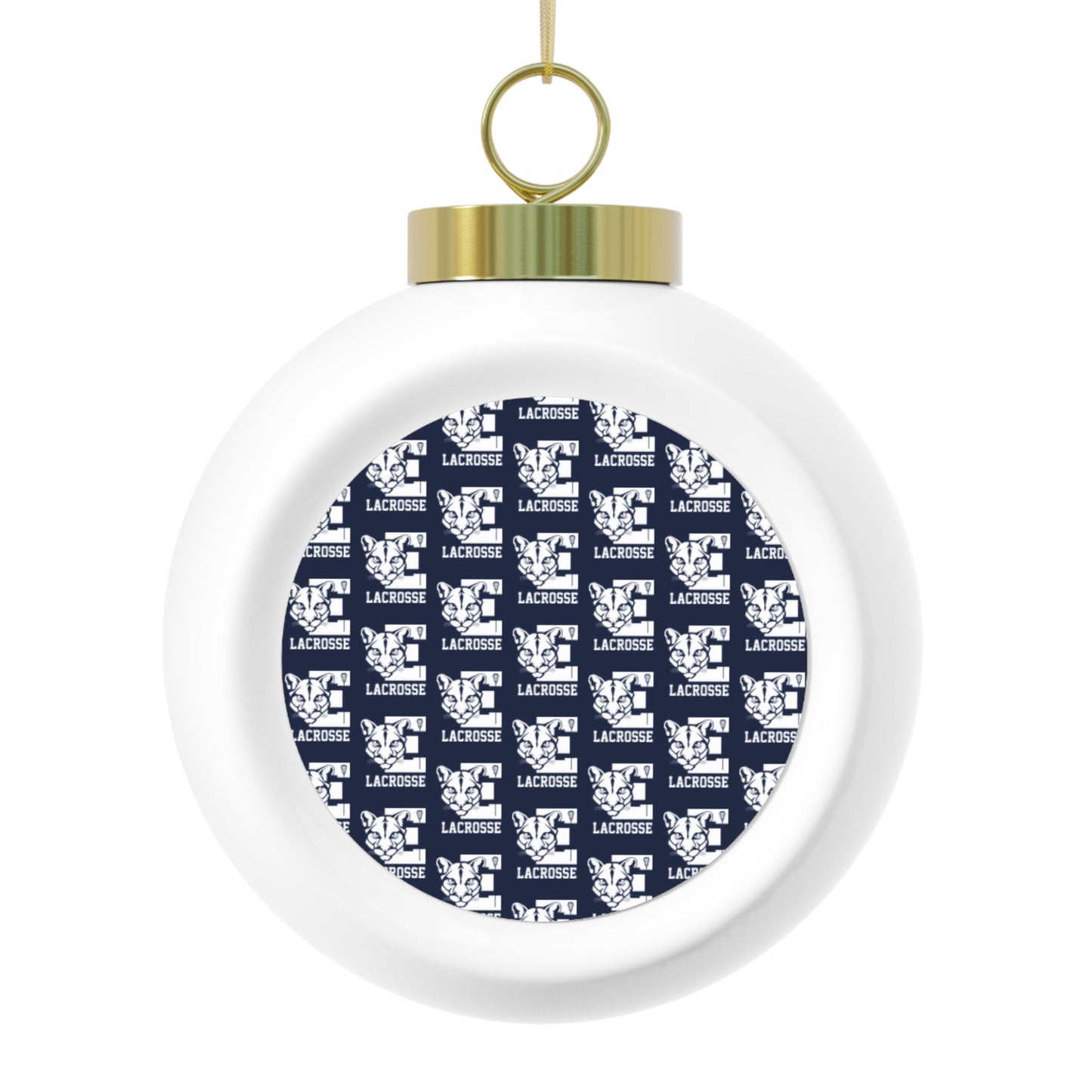 Evergreen Lacrosse Christmas Ball Ornament