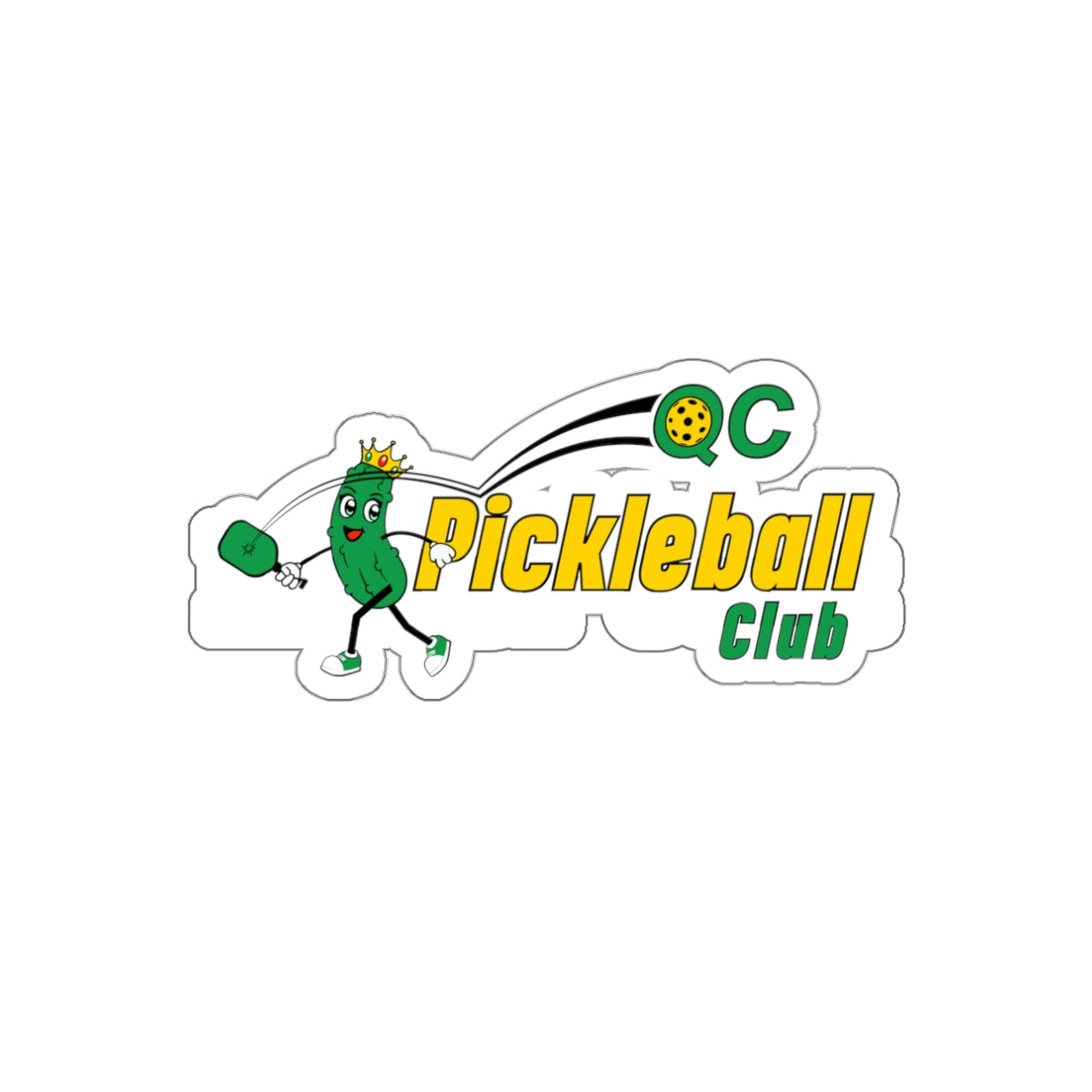 QC Pickleball Die-Cut Sticker